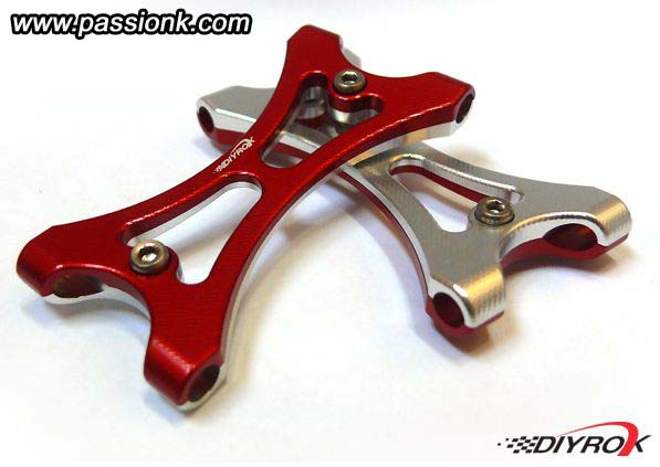 [DIYROK] T-Rex700 EP/N Metal Tail Boom Support Plates(Red/Silver)